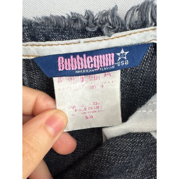 Bubblegum Womens Frayed Denim Skirt W/ Pockets & Front Zip Closure - Picture 4 of 5